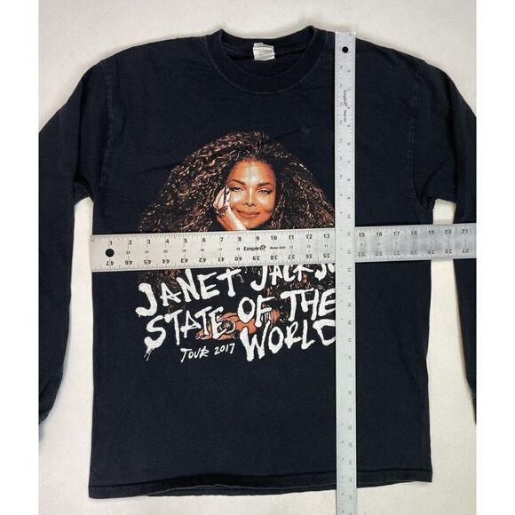 Janet Jackson State Of The World 2017 Graphic T-shirt Women Medium Black Music - Picture 6 of 6